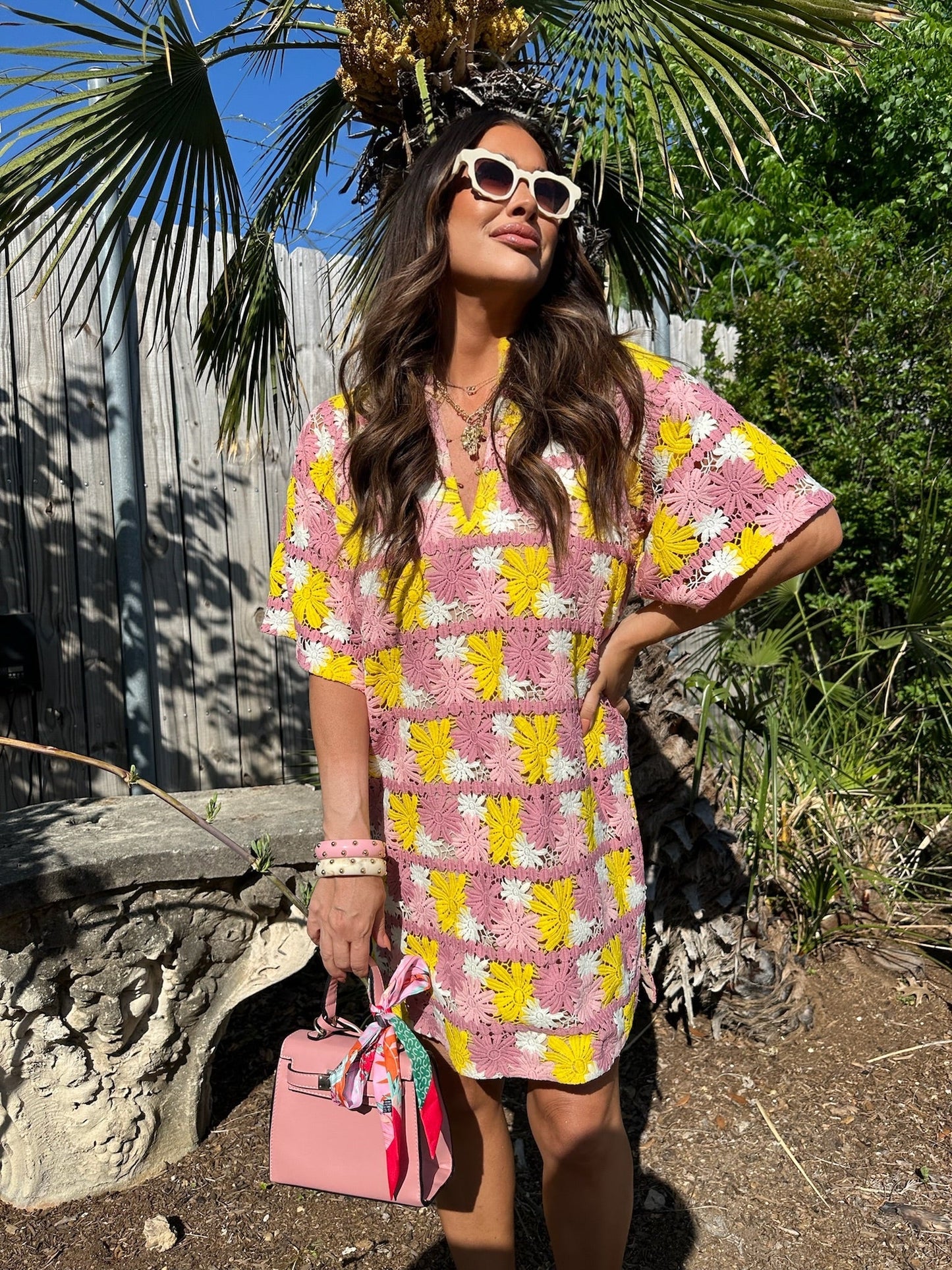 BuddyLove Lulu Short Sleeve Mini Caftan -Sunny Daze