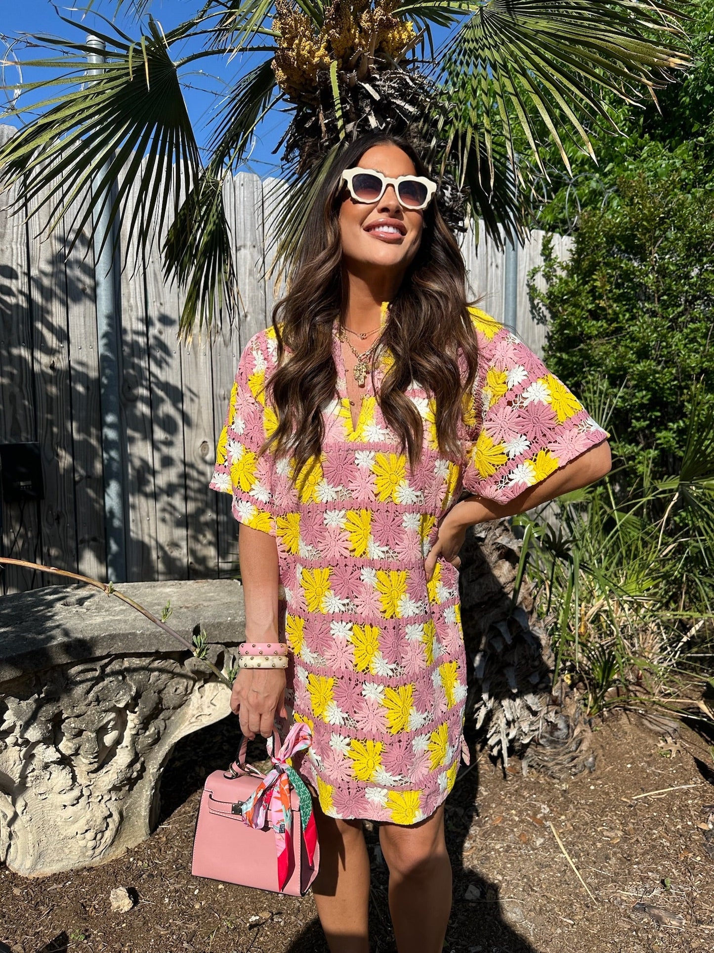 BuddyLove Lulu Short Sleeve Mini Caftan -Sunny Daze