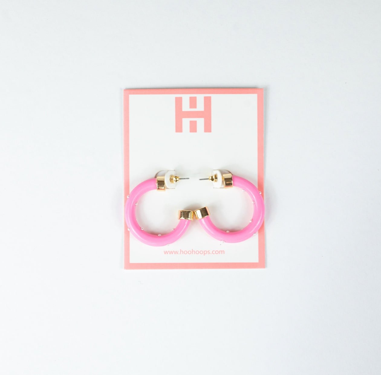 Mini Hoops - Bubble Gum with Pearls