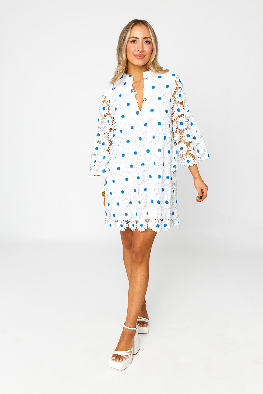 BuddyLove Wren Lace Mini Dress - Ultramarine