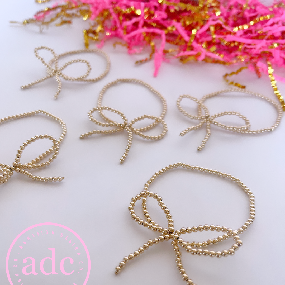 Gold-Filled Beaded Bow Bracelet