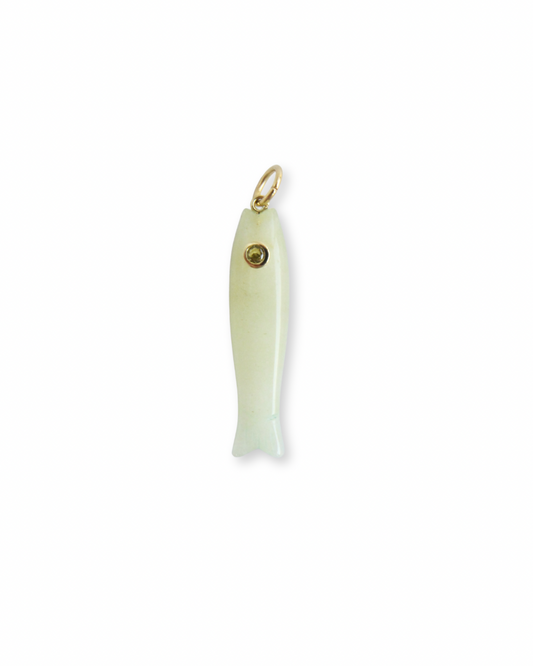 Candy Gem Fish Charm - Green Jade