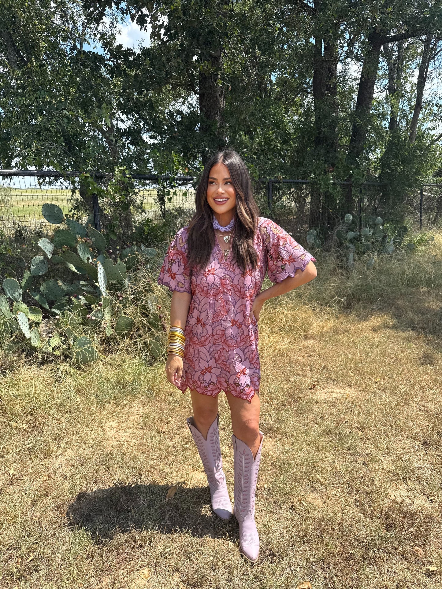 Lulu Short Sleeve Mini Caftan- Autumn