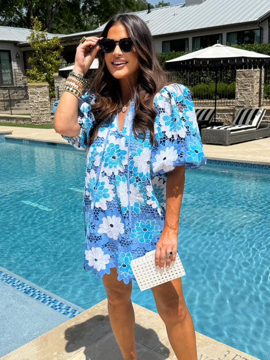 Deb Blue Bonnet Mini Dress