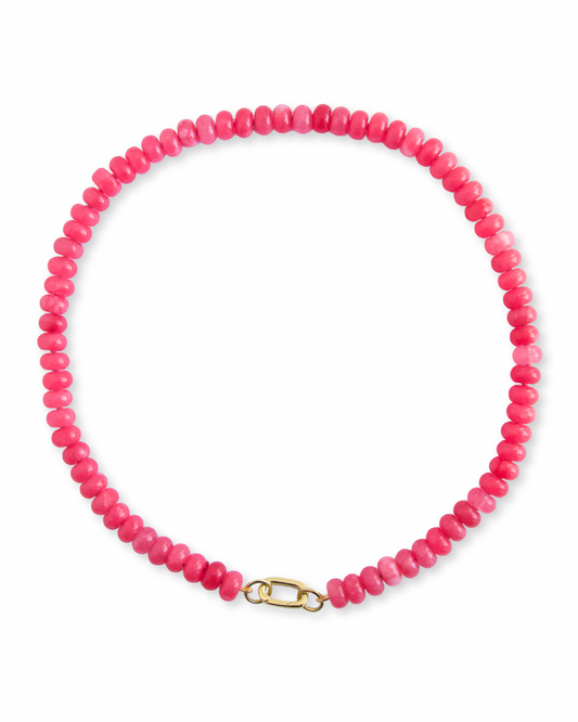 Popsicle Pink Candy Gem Necklace