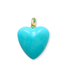 Medium Enamel Heart Charm - Seafoam