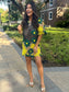 Lulu Short Sleeve Mini Caftan- Daffodil