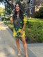 Lulu Short Sleeve Mini Caftan- Daffodil