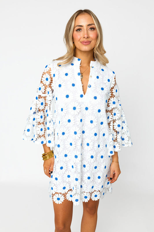 BuddyLove Wren Lace Mini Dress - Ultramarine
