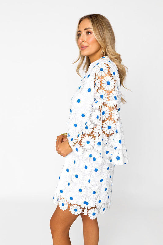 BuddyLove Wren Lace Mini Dress - Ultramarine