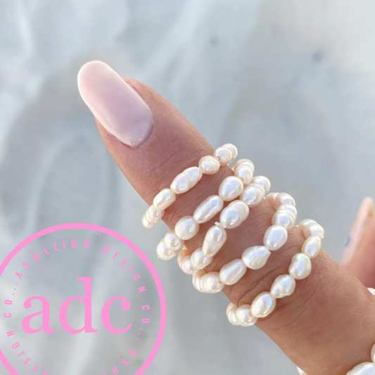 4mm Freshwater Pearl Bead Ring🤍