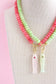 Candy Gem Fish Charm - Rose Quartz