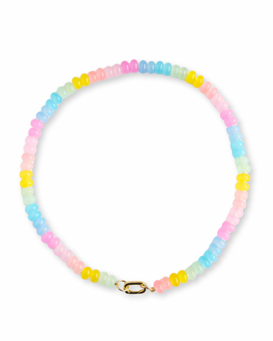 Summer Rainbow Candy Gem Necklace