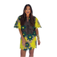 Lulu Short Sleeve Mini Caftan- Daffodil