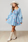 MirrorBall Cowgirl - Blue Sequin Dress