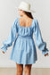 MirrorBall Cowgirl - Blue Sequin Dress