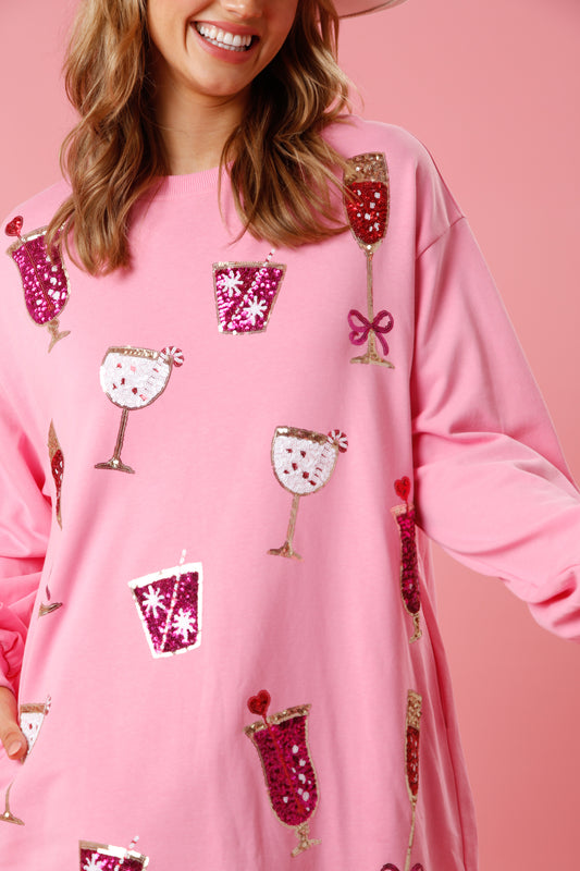 Pink Drink! Valentine's Day Sequin Dress