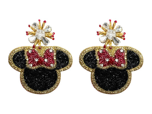 Mouse Earrings - Red
