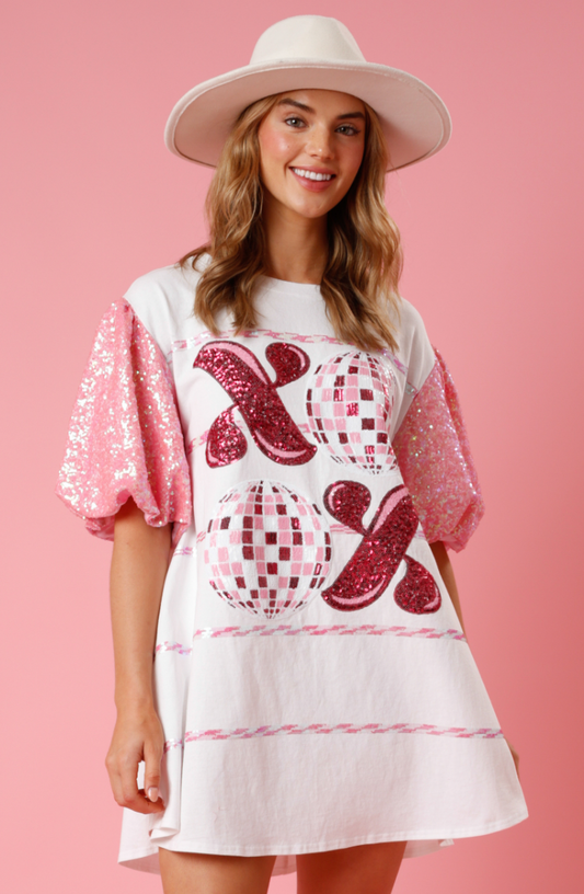 XOXO! at the Disco - Pink Sequin Dress