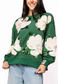 QUEEN OF SPARKLES Dark Green Magnolia Sweatshirt