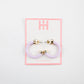 Mini  Hoops - Lavender with Pearls