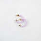 Mini  Hoops - Lavender with Pearls
