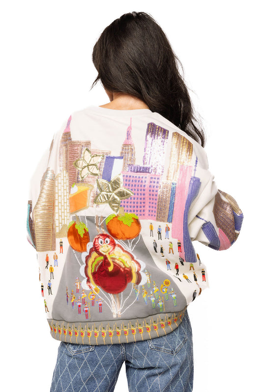 Queen of Sparkles Multi Thanksgiving Day Parade Sweatshirt