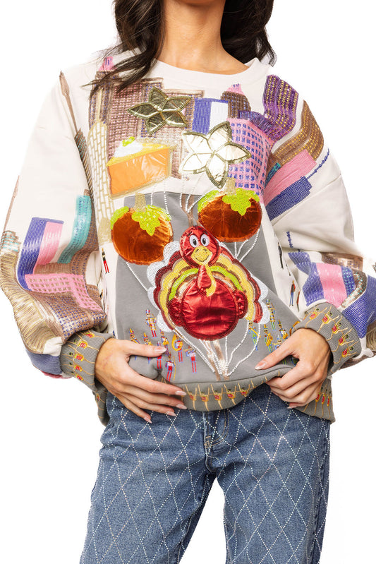 Queen of Sparkles Multi Thanksgiving Day Parade Sweatshirt