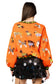 Queen of Sparkles Orange Halloween Dogs Button Up Cardigan