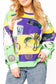 QUEEN OF SPARKLES Mardi Gras Checkered Icon Sweatshirt